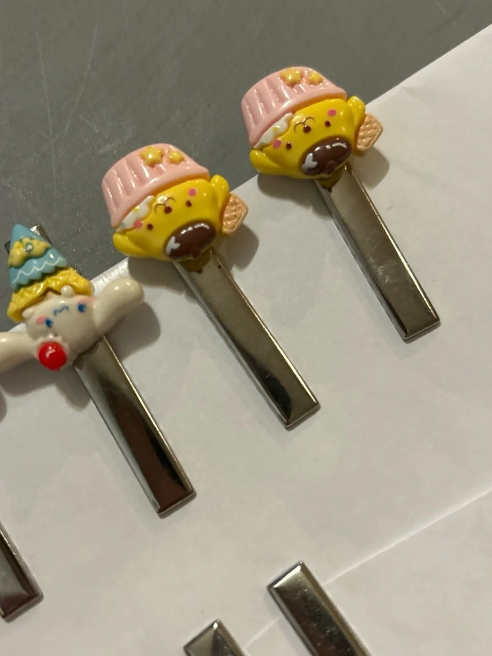 Hello Kitty Kids Hair Clips - Pink, Yellow, White, Blue, Brown